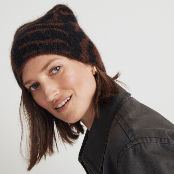 Nwot Madewell Zebra-Print Beanie